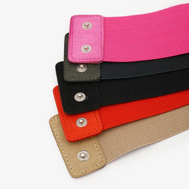 Fashionable fabric flower elastic corset belt for women