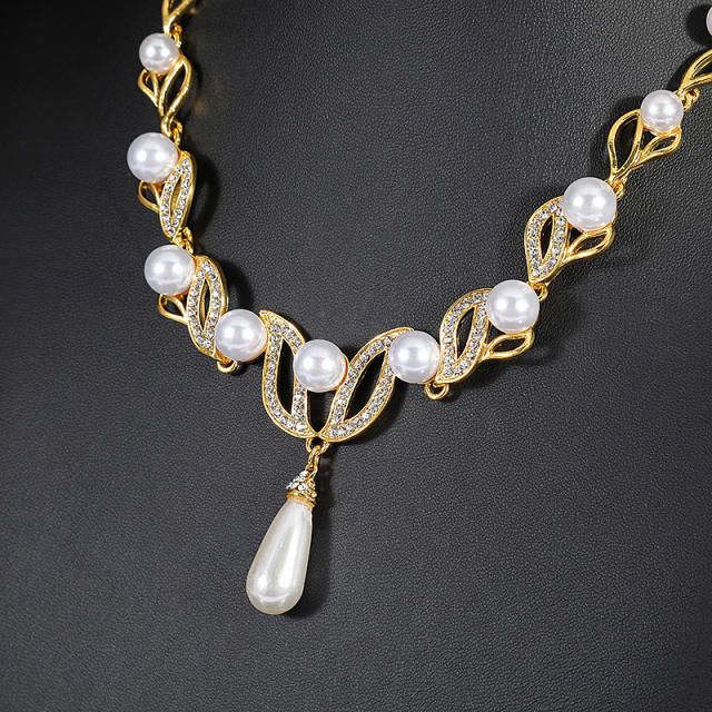 Occident fashion easy match elegant faux pearl jewelry set