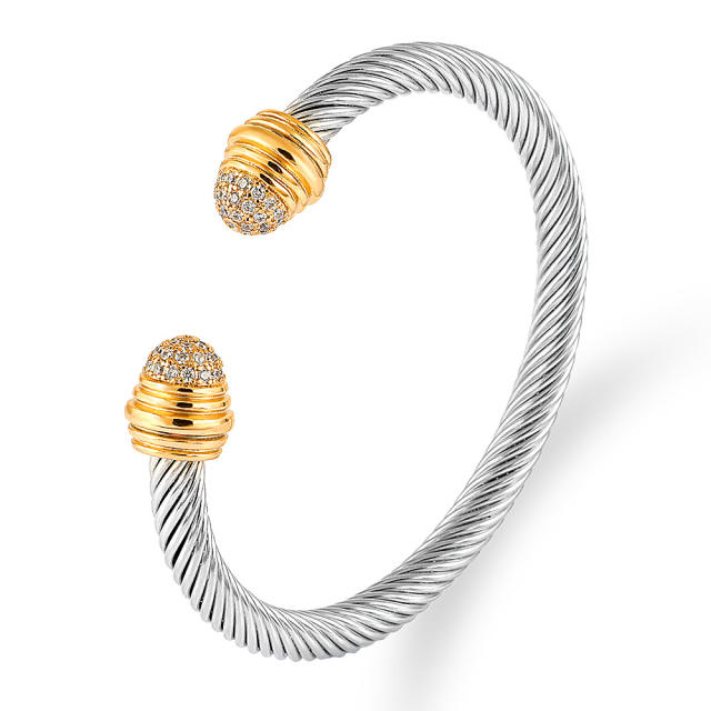 Occident fashion hot sale stainless steel wire bangle