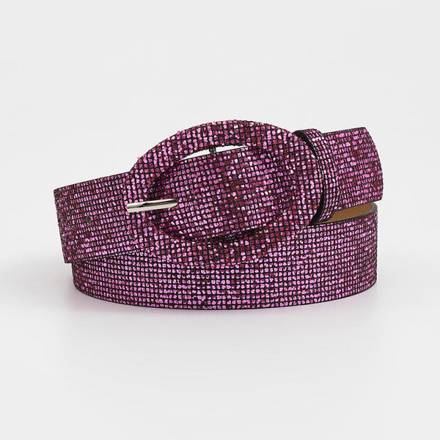 Korean fashion spring new design bright buckle belt