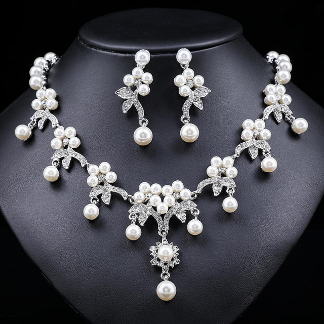 Occident fashion faux pearl wedding jewelry set