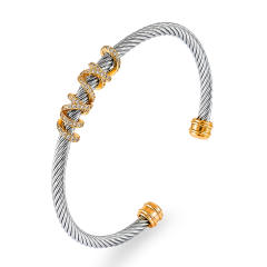 Occident fashion hot sale stainless steel wire bangle