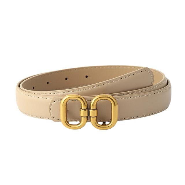 Summer new design PU leather gold color buckle belt
