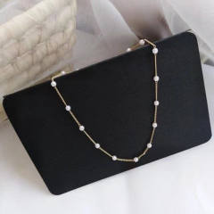 New design dainty faux pearl bead choker