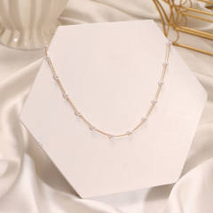 New design dainty faux pearl bead choker