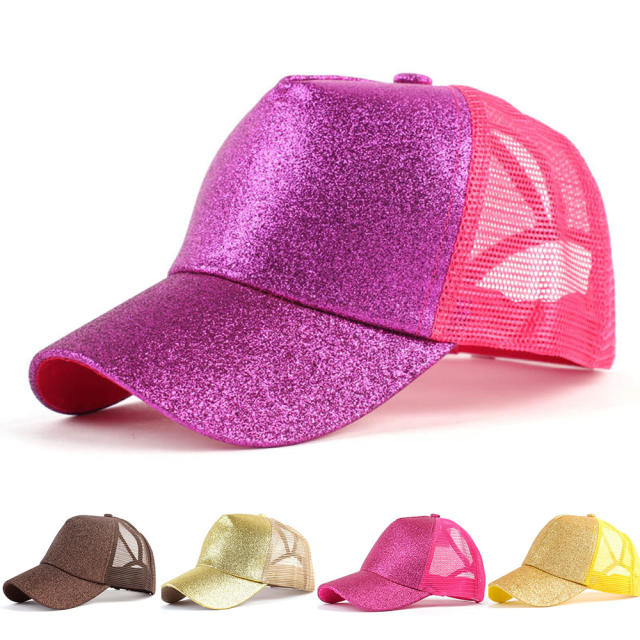 Summer design gliter women baseball cap