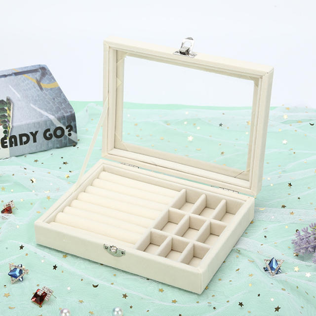 Simple design solid color jewelry box