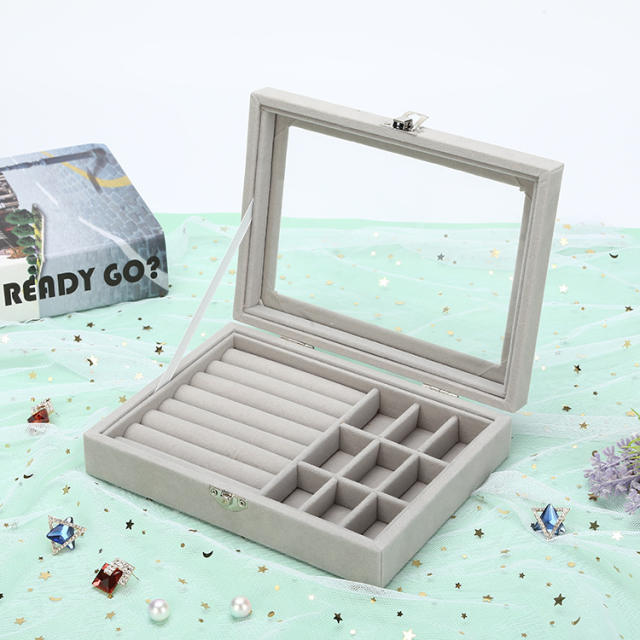 Simple design solid color jewelry box