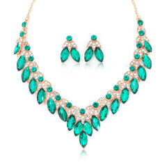 Occident fashion glass crystal statement jewelry set