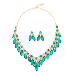 Occident fashion glass crystal statement jewelry set
