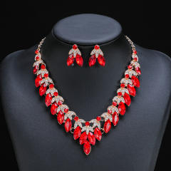 Occident fashion glass crystal statement jewelry set