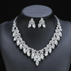 Occident fashion glass crystal statement jewelry set