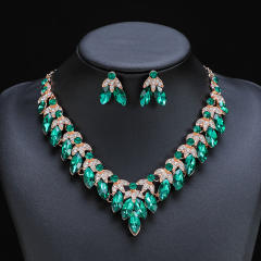 Occident fashion glass crystal statement jewelry set