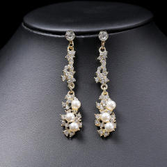 Occident fashion rhinestone pearl jewelry set