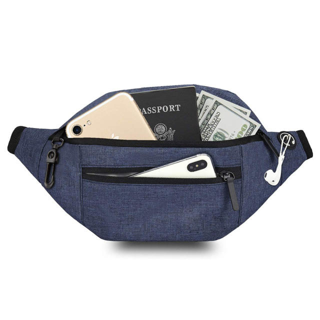 Hot sale sport design plain color funny bag waist bag