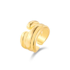 Irregular shape real gold plated alloy rings