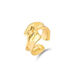 Irregular shape real gold plated alloy rings