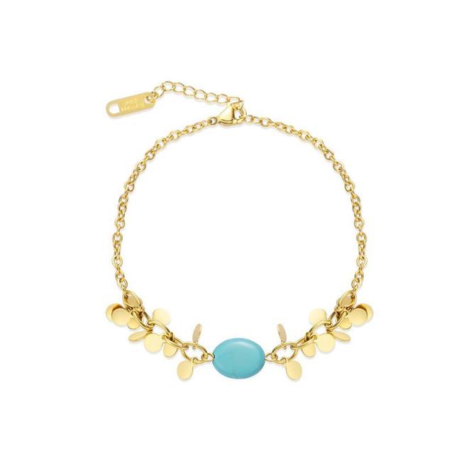 Occident fashion turquoise series stainless steel bracelet