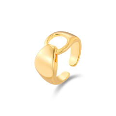 Irregular shape real gold plated alloy rings