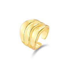Irregular shape real gold plated alloy rings