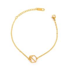 Natural stone series dainty stainless steel bracelet