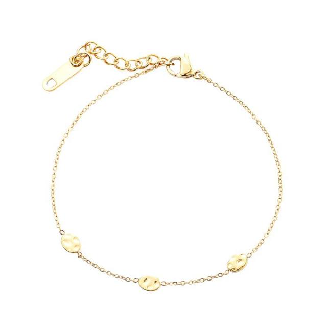 Natural stone series dainty stainless steel bracelet