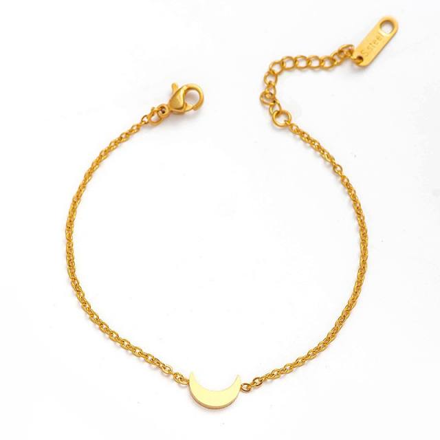 Natural stone series dainty stainless steel bracelet
