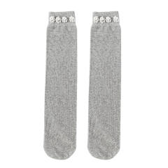 Sweet pearl setting cotton women socks