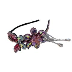 Korean fashion handmade crystal statement butterfly headband
