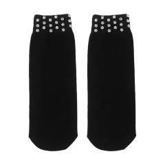Personality breathable cotton rhinestone socks