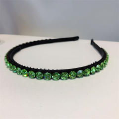 Korean fashion color crystal statement headband