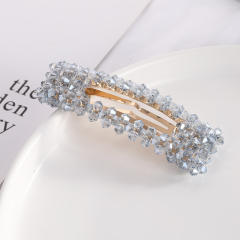 Hot sale color crystal beads snap hair clips