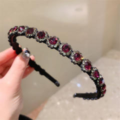 Korean fashion luxury crystal statement headband