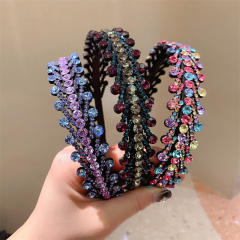Korean fashion luxury crystal statement headband