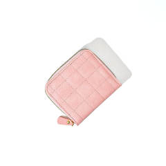 Cute design plain color PU leather wallet