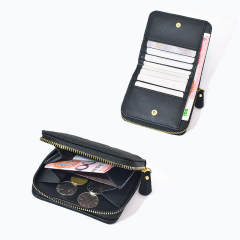 Cute design plain color PU leather wallet