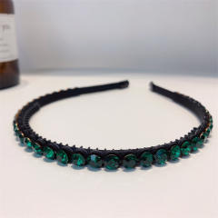 Korean fashion color crystal statement headband