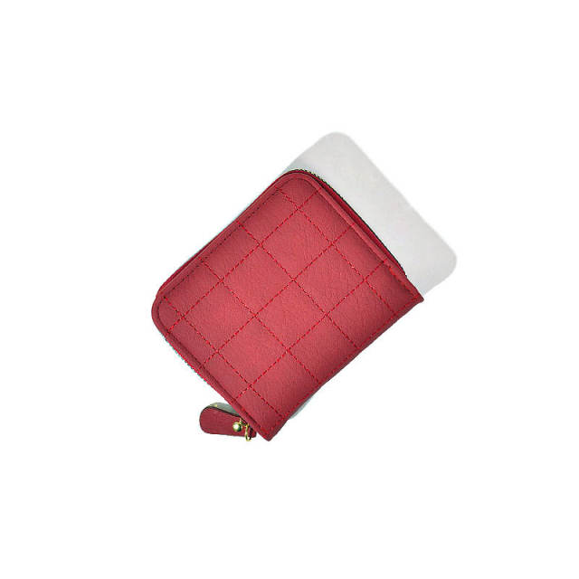 Cute design plain color PU leather wallet