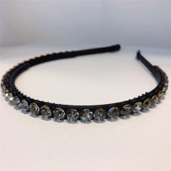 Korean fashion color crystal statement headband