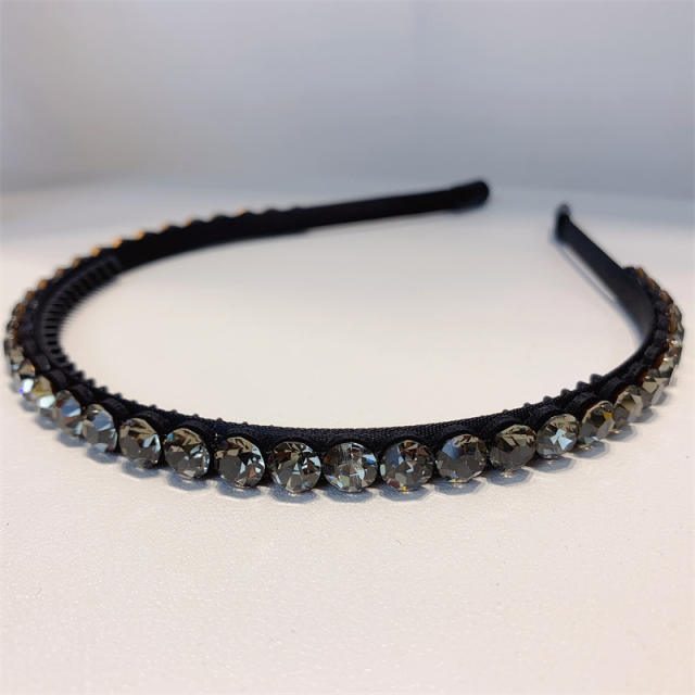 Korean fashion color crystal statement headband