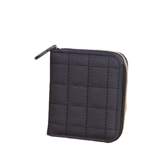Popular plain color PU leather wallet
