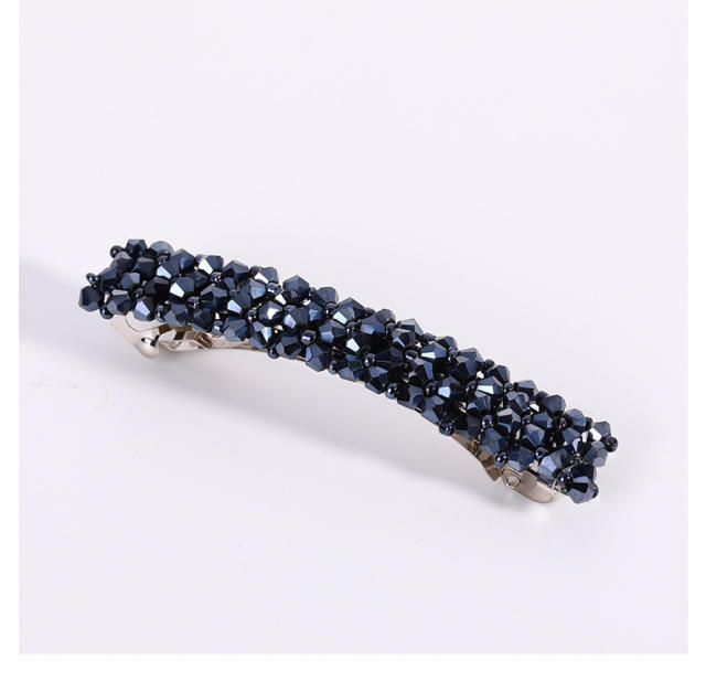 Korean fashion ins trend crystal beads french barrette hair clips