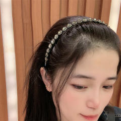 Korean fashion luxury crystal statement headband