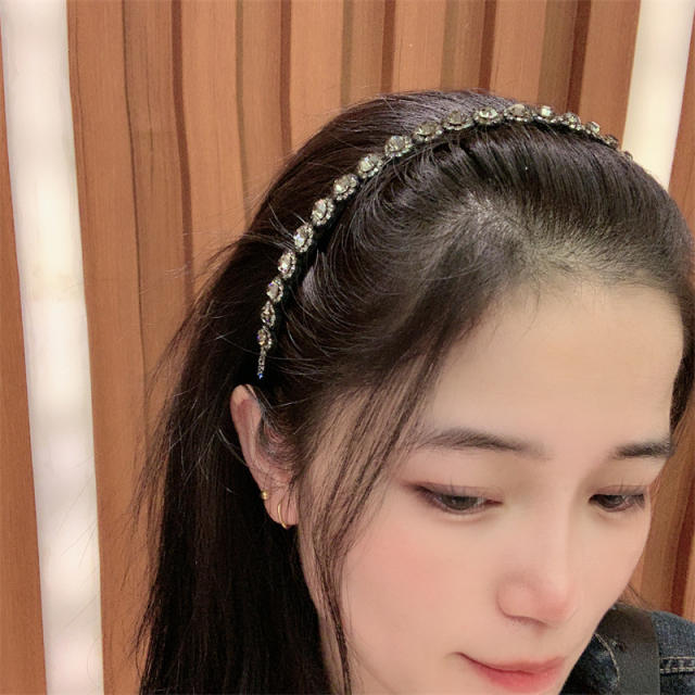 Korean fashion luxury crystal statement headband