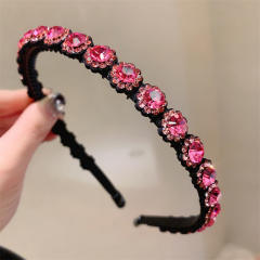 Korean fashion luxury crystal statement headband