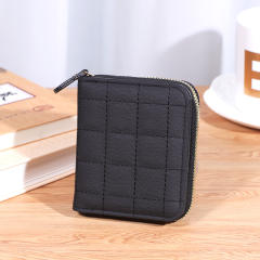 Popular plain color PU leather wallet