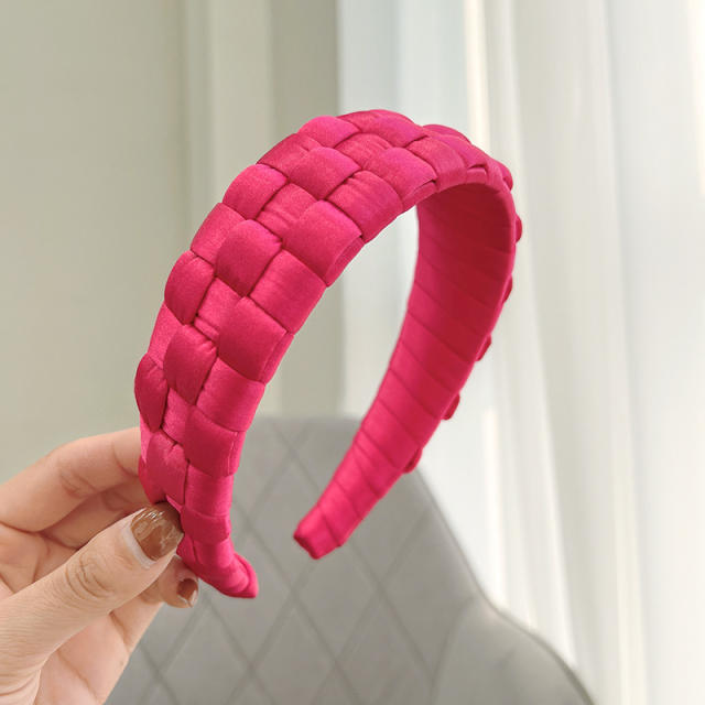 Korean fashion satin braid headband