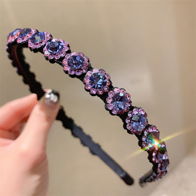 Korean fashion luxury crystal statement headband