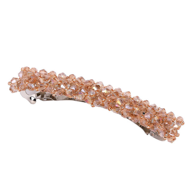 Korean fashion ins trend crystal beads french barrette hair clips