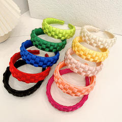 Korean fashion satin braid headband